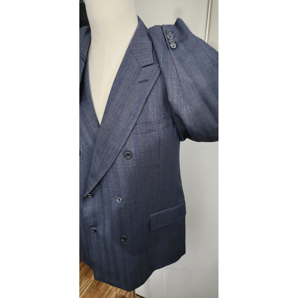 Vtg Turnbull Asser double breasted Wool England Made suit 46R Pant 44W x 27.5L - Picture 3 of 16